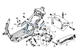 JOYRIDE EU2 - 125 cc drawing FRAME