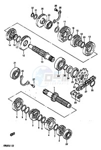 RM250 1988 drawing TRANSMISSION