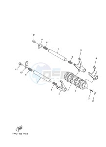 YZF-R3 YZF-R3A 321 R3 (B025) drawing SHIFT CAM & FORK