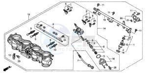 CBR600FR drawing THROTTLE BODY