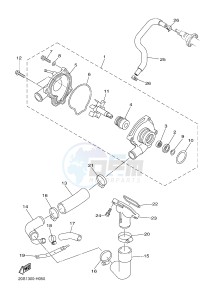 XJ6F ABS 600 DIVERSION F (ABS) (1DG4) drawing WATER PUMP