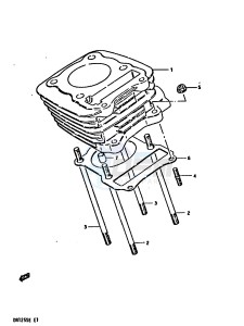 DR125S (E2) drawing CYLINDER