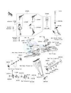 ZX 600 P [NINJA ZX-6R] (7F-8FA) P8FA drawing IGNITION SWITCH_LOCKS_REFLECTORS