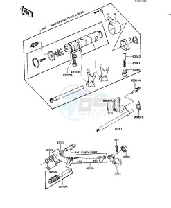 KZ 550 H [GPZ] (H1-H2) [GPZ] drawing GEAR CHANGE MECHANISM