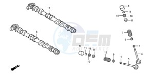 CBF600N drawing CAMSHAFT/VALVE