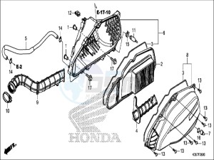 WW125EX2H WW125 E drawing AIR CLEANER