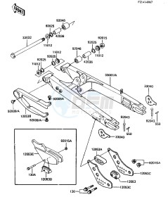 KDX 250 B [KDX250] (B3-B4) [KDX250] drawing SWING ARM