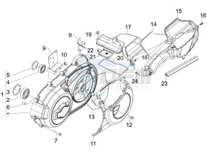 GP 800 drawing Crankcase cover - Crankcase cooling