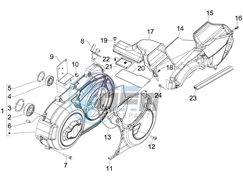 Crankcase cover - Crankcase cooling