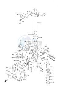 DF 25 V-Twin drawing Swivel Bracket Remote Control