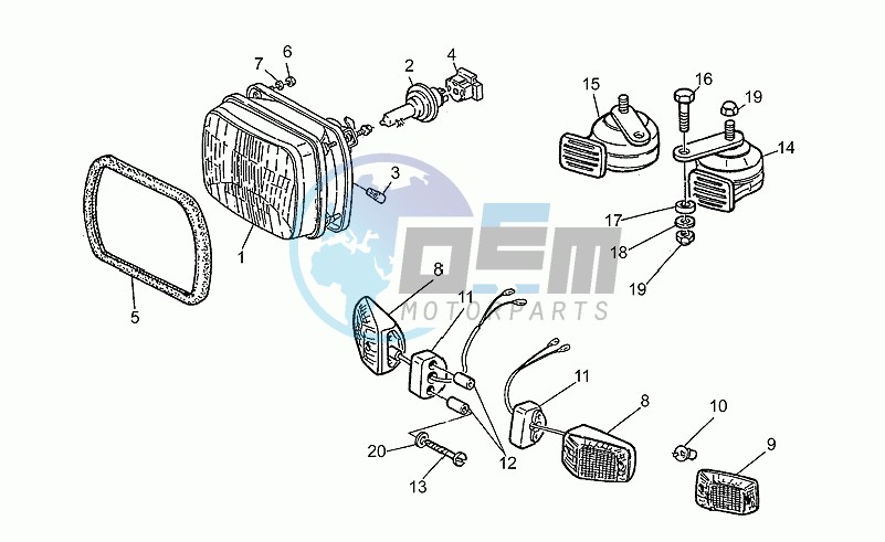 Headlight-horn