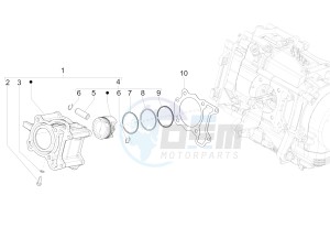 Medley 150 4T ie ABS (APAC) drawing Cylinder-piston-wrist pin unit