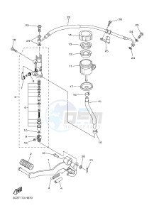 FZ1-N FZ1 (NAKED) 1000 (1ECA) drawing REAR MASTER CYLINDER