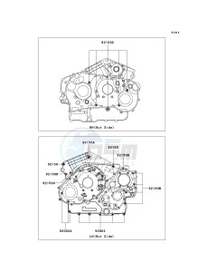 VN 1600 E [VULCAN 1600 CLASSIC] (6F) E6F drawing CRANKCASE BOLT PATTERN