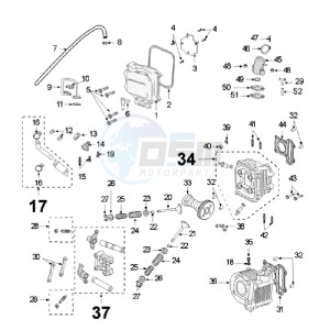 SUM 125 drawing CYLINDER HEAD / CYLINDER