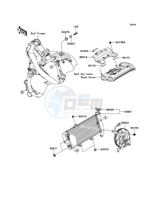 ER-6f ABS EX650DBF GB XX (EU ME A(FRICA) drawing Radiator