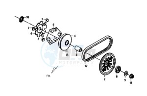 FIDDLE II 50 drawing CLUTCH / V BELT