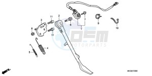 VT750C9 Europe Direct - (ED / MME) drawing SIDE STAND