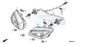 TRX250TMC drawing HEADLIGHT