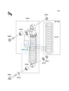 KVF650 4x4 KVF650D6F EU GB drawing Shock Absorber(s)