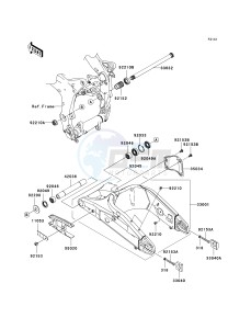 ZX 600 P [NINJA ZX-6R] (7F-8FA) P8F drawing SWINGARM