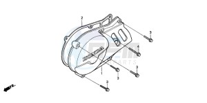 CRF100F drawing LEFT CRANKCASE COVER