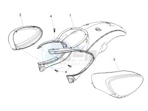 SCARABEO 50 2T CARBURATORE E4 STREET (EMEA) drawing Rear body