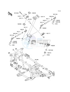 KVF 650 D ([BRUTE FORCE 650 4X4] (D6F-D9F) D8F drawing FRAME