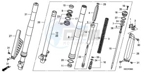 CRF150R9 Europe Direct - (ED / 2ED) drawing FRONT FORK