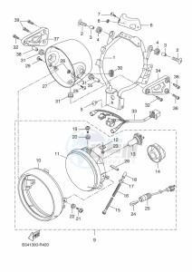 XSR700 MTM690 (BU33) drawing HEADLIGHT