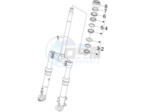 Runner 200 VXR 4t Race e3 (UK) UK drawing Fork steering tube - Steering bearing unit