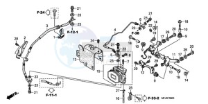 CBR600RA9 France - (F / ABS CMF MME) drawing REAR VALVE UNIT (CBR600RA)