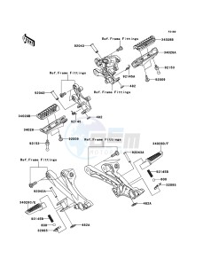 ZZR1400_ABS ZX1400FDFA FR GB XX (EU ME A(FRICA) drawing Footrests