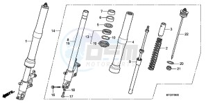 CB600FC drawing FRONT FORK