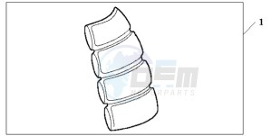 CB600F39 UK - (E / MKH ST) drawing TANK PAD 2