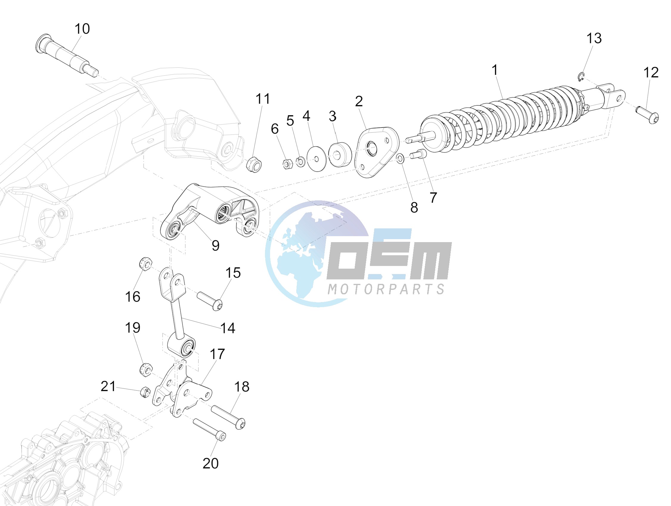 Rear suspension - Shock absorber/s