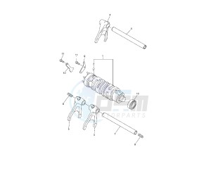 YZF R6 600 drawing SHIFT CAM AND FORK