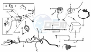 GTS250 INJECTION drawing WIRING HARNASS - CDI UNIT - IGNITION LOCK