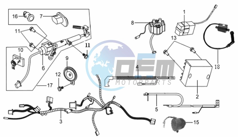 WIRING HARNASS - CDI UNIT - IGNITION LOCK