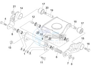 MP3 500 Sport (USA) USA drawing Swinging arm