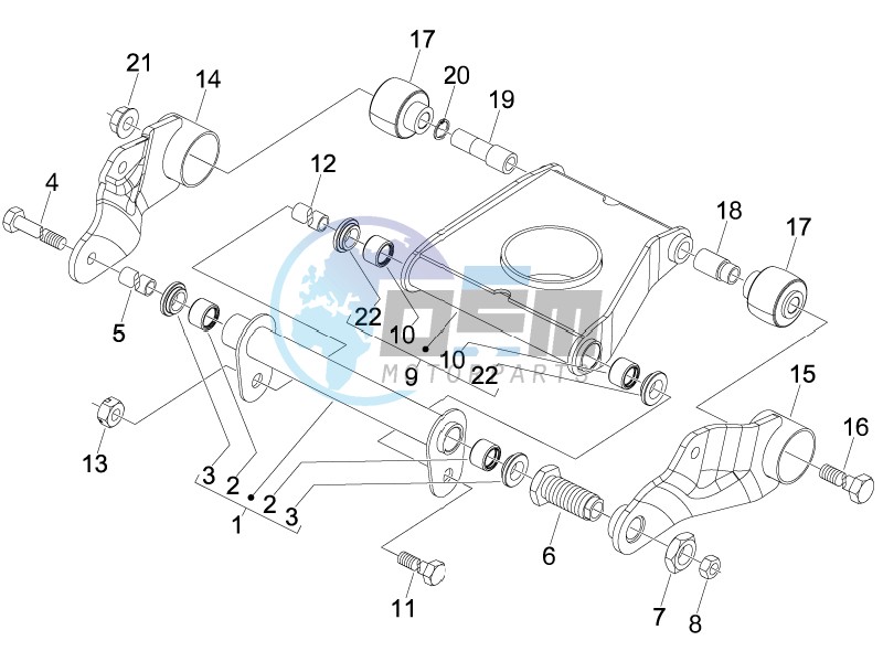 Swinging arm