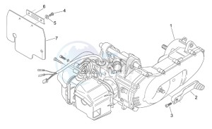 Scarabeo 50 2t (eng. Minarelli) drawing Engine