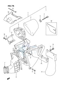 RM125 (E3) drawing AIR CLEANER (MODEL P R S)