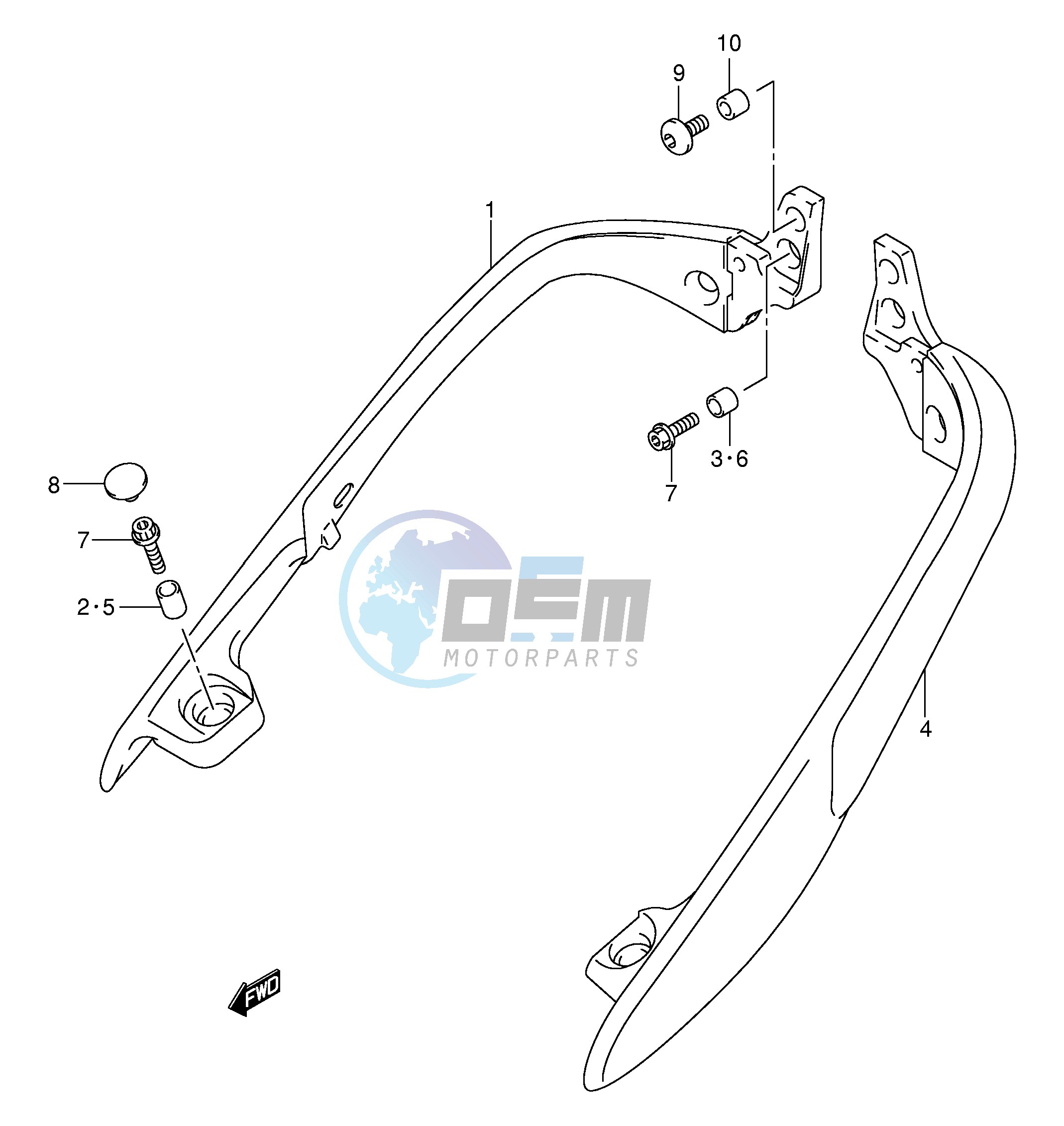 PILLION RIDER HANDLE (SIDE)(MODEL K1)