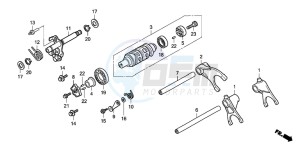 CBF1000S drawing GEARSHIFT DRUM