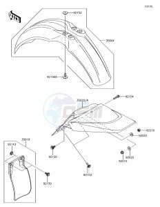 KX65 KX65AHF EU drawing Fenders