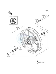 ER-6N ER650ECF XX (EU ME A(FRICA) drawing Front Hub