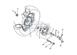 XC K CYGNUS R 125 drawing REAR WHEEL