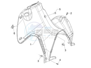 Runner 125 ST 4T E3 (EMEA) drawing Front glove-box - Knee-guard panel