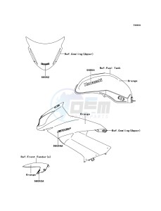 ER-6f ABS EX650DBF GB XX (EU ME A(FRICA) drawing Decals(Orange)